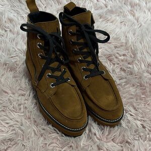 FP Movement by Free People Tan Lace-Up Platform Shoes